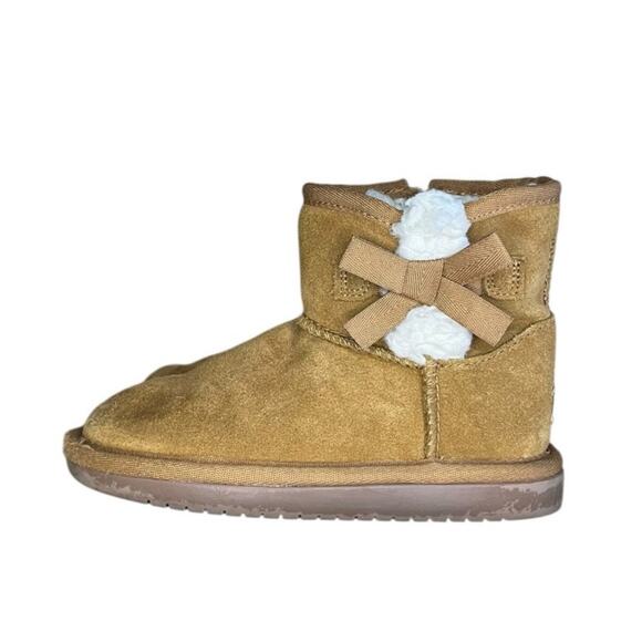 Koolaburra by UGG Victoria Girls Mini Boots Side Zip Size 10 Camel - Picture 1 of 6